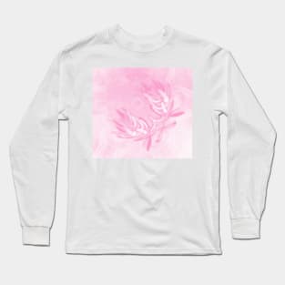 Wattle and kaleidoscope in pink Long Sleeve T-Shirt